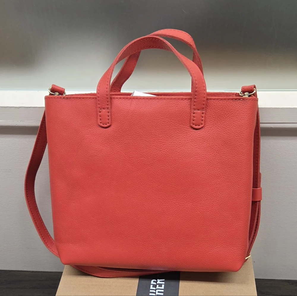 Portland Leather Red Crossbody Bag - Picture 2 of 3